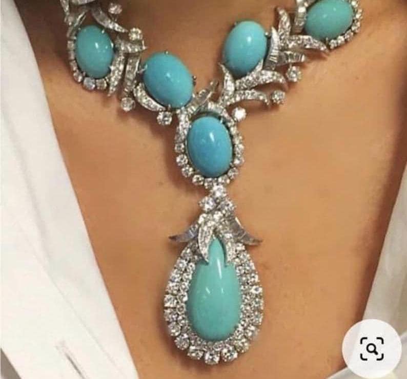 Premium Bestselling Quality Designer Turquoise Statement Necklace Piece with Earrings Bollywood Indian Jewelry